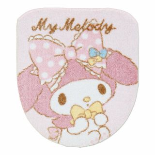 Sanrio Hello Kitty My Melody Toilet lid cover & mat set (ribbon) From Japan Y/N 3
