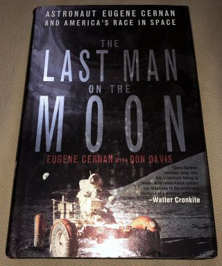 Gene Cernan hand signed Last Man on the Moon book Apollo 17 w/ warm dedication 2