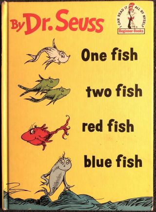 Dr Seuss Signed One Fish,  Two Fish Etc Book