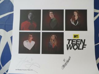 Holland Roden Shelley Hennig Signed Teen Wolf 2015 Sdcc 18x18 Litho Poster Photo