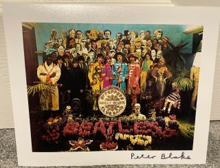 Sir Peter Blake Hand Signed 10x8 Photo The Beatles Sgt Peppers Lonley Artist Art