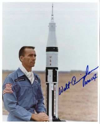 Walt Cunningham - American Astronaut Apollo Vii Mission In Person Signed Photo