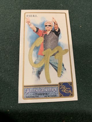 Guy Fieri Auto Signed Allen & Ginter Mini 2011 Card Diners Grocery Food Networ
