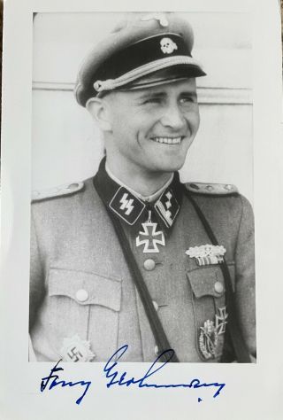 “das Reich” Ss Panzer Wwii Knights Cross Signed Photo - Grohmann