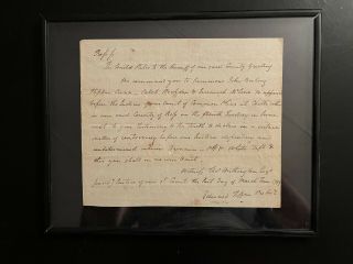 Ohio Founding Father & 1st Gov.  Edward Tiffin Signed 1799 Chillicothe Document