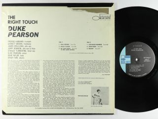Duke Pearson - The Right Touch LP - Blue Note - BST 84267 RVG VG, 2