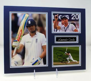 Alastair Cook Signed Mounted Photo Display 1 Aftal Rd England Cricket Ashes