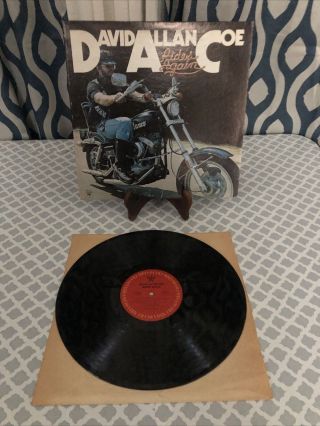 David Allan Coe ‎ - Rides Again Label Lp 1977 Lone Star Kc 34310 Outlaw Country