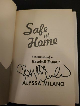 Alyssa Milano Signed Safe At Home Baseball Fanatic Book W/coa,  Proof Rare Wow