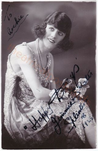 Concert Party.  Female Impersonator Jimmy Slater.  Splinters.  Signed Postcard 1923
