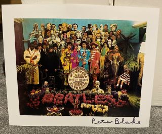 Sir Peter Blake Hand Signed 10x8 Photo The Beatles Sgt Peppers Lonley Artist Who