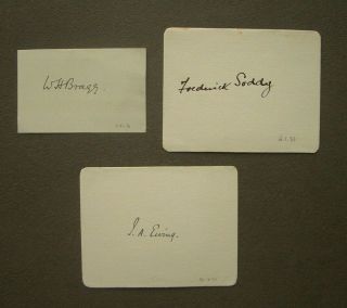 Signatures Of Three Eminent 19th/20th Century Scientists