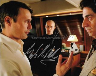 James Bond Autographs Mads Mikkelsen & Clemens Schick Hand Signed 10x8 Photo