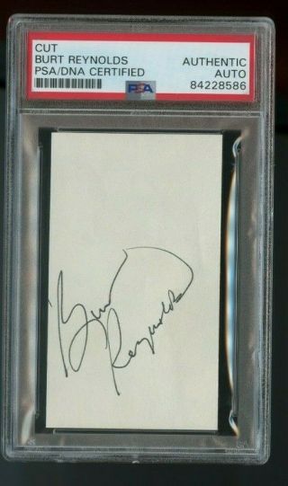 Burt Reynolds Signed Card Psa Authenticated Smokey And The Bandit