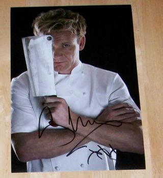 Gordon Ramsay Hand Signed 12x8 Autograph Photo Kitchen Nightmares