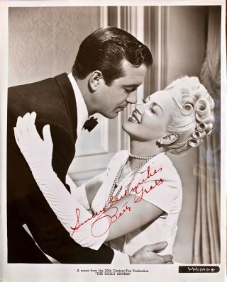 Betty Grable,  Film Star,  Pin Up Girl,  Autographed Photo.