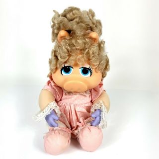 1989 Vtg Miss Piggy Stuffed Doll Jim Henson 