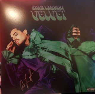 Adam Lambert Velvet Vinyl Signed Limited Edition Autograph Authentic 1000le