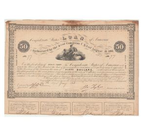 Civil War Confederate Bond - Robert Tyler 1862 Ds As Register Of The Confederacy