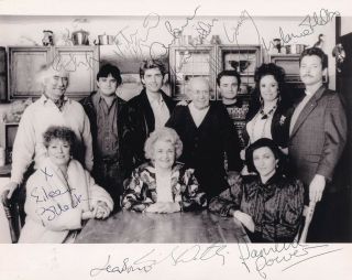 Cast Of Bread Autographs Hand Signed Photograph Tv Comedy Sitcom