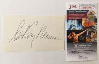 Leroy Neiman Signed Autographed 3x5 Card Jsa Certified Artist