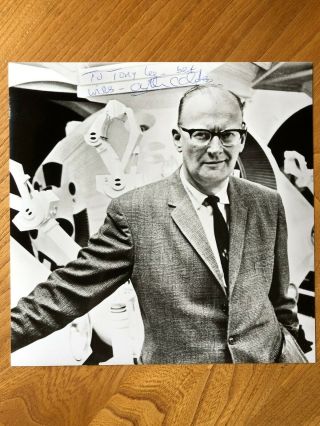 Arthur C Clarke Science Fiction Writer 8x8 B&w Signed Autographed Photograph