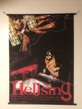 Hellsing Wall Scroll - Alucard And Priest Fabric Rolled Wall Scroll Poster