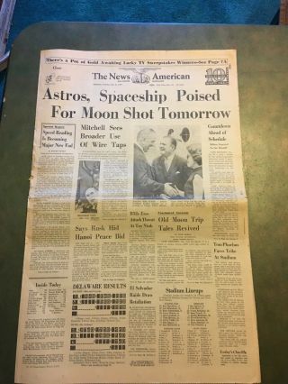 Story Of The Moon Shot In1969 By The News American Baltimore Newspapers,