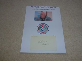 Apollo 15 Al Worden Command Module Pilot Hand Signed Autograph Card