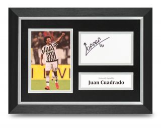 Juan Cuadrado Signed A4 Framed Photo Display Juventus Autograph Memorabilia,