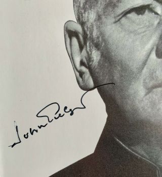Sir John Gielgud Autographed Book Page With Compliment Slip 2