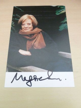 Maggie Smith Downton Abbey Harry Potter Signed Postcard Size Photo
