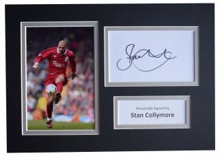 Stan Collymore Signed Autograph A4 Photo Mount Display Liverpool Football