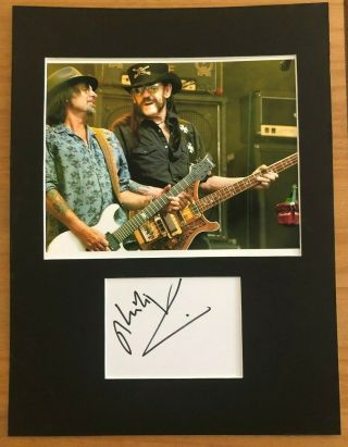 Phil Campbell (motorhead) Hand Signed 16x12 Mounted Display Autographed