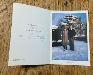 Kjs1774 Jim & Audrey Callahan 1978 Primeminister Signed Christmas Card