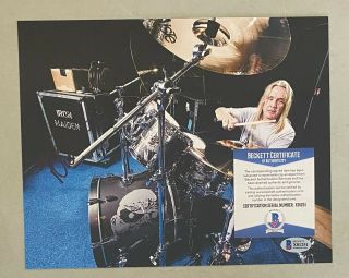 Nicko Mcbrain Signed 8x10 Iron Maiden Photo Autographed Bas