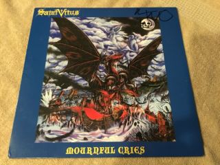 Saint Vitus “mournful Cries” Lp 1988 U.  S.  1st Pressing Sst Records Autographed