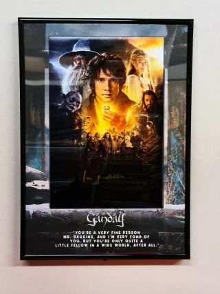 Signed Photo Of Ian Mckellen Hobbit Lord Of The Rings Gandalf Framed