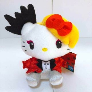 Rare Yoshikitty Kitty & X Japan Collab Plush Doll Red Ver.  Limited To Japan