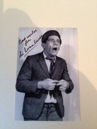 Sir Norman Wisdom Comedy Legend Autographed Signed Photo,