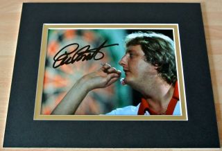 Eric Bristow Signed Autograph 10x8 Photo Mount Display Darts Proof Signing