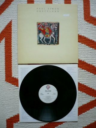 Paul Simon Graceland Vinyl Uk 1986 Warner Bros 1st Press Lp Embossed Cover Exc