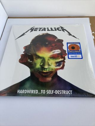 Metallica Hardwired.  To Self - Destruct Flame Orange Vinyl Lp Walmart Ltd Ed