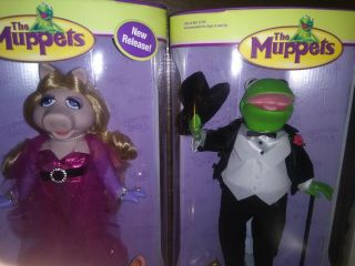 The Muppets Kermit The Frog & Miss Piggy 12 " Porcelain Dolls 2006