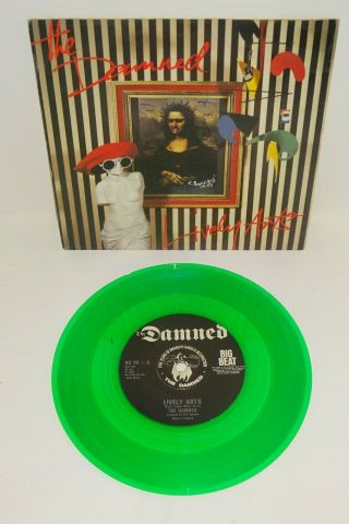 The Damned Lively Arts 1984 Big Beat 7 " Uk Green Vinyl Repress P/s - Near
