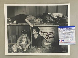 Tommy Bond “butch” Our Gang & Little Rascals Signed 8x10 B&w Photo Psa/dna