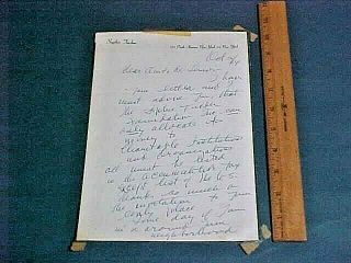 Vintage 1964 Sophie Tucker Hand Written/signed Letter On Her Personal Stationary
