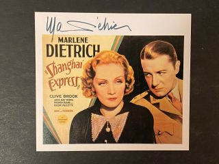 Signed Marlene Dietrich Photo Autograph Morocco Shanghai Express Died 1992 Auto