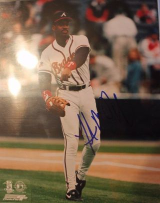 Fred Mcgriff Signed Autographed Atlanta Braves 8x10 Photo W/