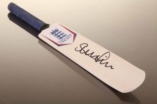 Steve Finn Signed Mini Cricket Bat England Autograph Memorabilia